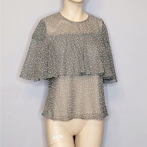 Prose&Poetry Ione Belle Sleeve two layer sage top